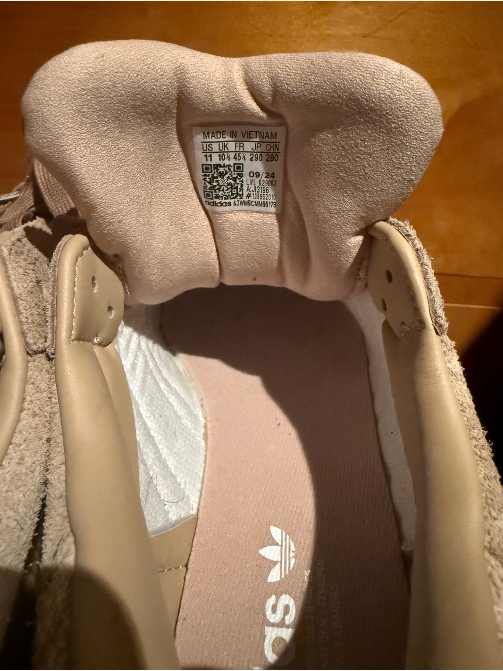 Adidas Samba XLG Sand Beige Wheat Suede Shoes - Picture 3 of 5
